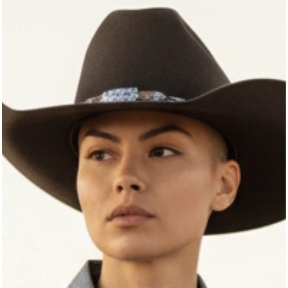NEW Cody James Mens 3X Wool Felt Cowboy Western Hat Size 7  BROWN with belt trim - Picture 3 of 8